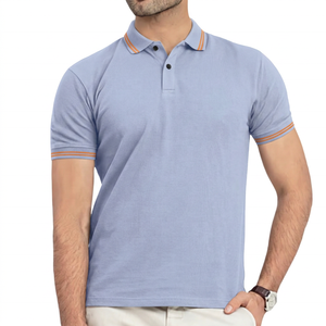 <b>Men's</b> Black 100% Cotton Short Sleeve <b>Shirt</b> <b>Orange</b> Trim Casual Solid Design Pocket Breathable Knitted Quick Dry Front Logo 180g - Product Image 2