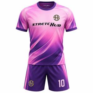 Conjunto de Uniforme de Fútbol Personalizado al por Mayor, Camiseta, Pantalones Cortos, Ropa Deportiva, Equipación Deportiva de Manga Corta, Ropa de Entrenamiento OEM - Product Image 3