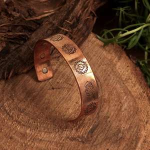 Pulseras de Cobre con Siete Chakras, Brazaletes Magnéticos de Cobre para Hombres y Mujeres, Pulsera Ajustable, Regalo Perfecto - Product Image 4