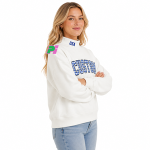 Sweat-shirt personnalisé d'hiver à col montant, broderie frontale, coupe oversize, style streetwear, 100% coton, respirant, anti-boulochage, écologique - Product Image 3