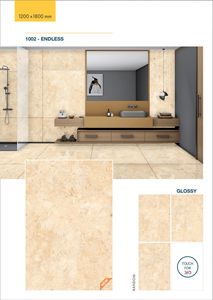 Carreaux de marbre en porcelaine brillante 1200x1800mm Calacatta Monet, carreaux de sol et de mur en forme de livre sans fin, dalle grand format de qualité supérieure - Product Image 3