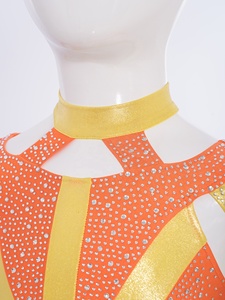 6-16 Kids Girls Acrobatics Dance Costume <b>Crop</b> <b>Tops</b> For Dance Classes Rhythmic Gymnastics Figure Skating Competition Performance - Product Image 3