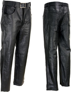 Samroz Sports Men's Customized Color Loose Fitted Motorcycle Casual Leather Biker <b>Pants</b> Custom Made Size High Quality - Product Image 4