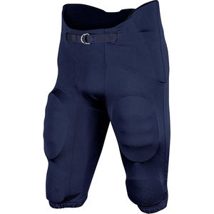 Men's Green <b>Padded</b> American Football <b>Pants</b> Elastic Waist Polyester Athletic Fit All Seasons Solid Color No Pockets - Product Image 1
