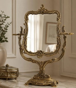 SN HANDICRAFTS Miroir mural en verre encadré royal fait main de luxe de Delhi - Product Image 1