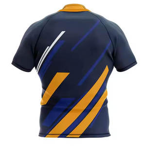 เสื้อรักบี้ผู้ใหญ่ไซส์ใหญ่สั่งทำขายส่ง ระบายอากาศได้ดี คุณภาพสูง พิมพ์ลายดิจิทัล ชุดทีมแบบกำหนดเองได้ MOQ ต่ำ รับผลิตแบบ OEM ODM - Product Image 4