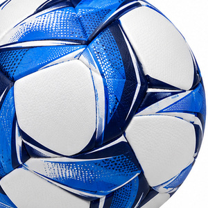 Team Builders Soccer Ball Machine Stitched Match Training Ball <b>White</b> Blue <b>Black</b> Patterns Durable Inflated 0.4-0.45kg Carton Box - Product Image 6