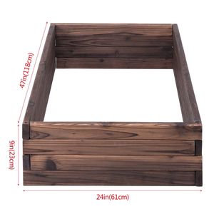 Fioriera Rialzata Quadrata in Legno con Sistema di Auto-Irrigazione per Piante da Esterno - Product Image 4