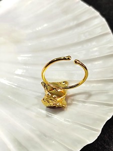 Bague ajustable en laiton plaqué or 18 carats, bijoux de guérison, cadeau pour femme, vente en gros, fournisseur, design occidental, commande en gros - Product Image 4