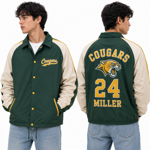 Wholesale Custom Coaches <b>Jacket</b> With Embroidered Logo Team Name Player Number Waterproof Sports Outerwear - Product Image 1