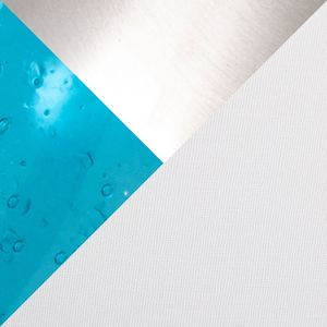 Lámpara de Mesa Contemporánea Jasmine de 22 Pulgadas con Detalles de Vidrio, Cristal Azul Zafiro Transparente, Acabado en Níquel Cepillado, Pantalla de Lino Blanco, Estilo Elegante - Product Image 3