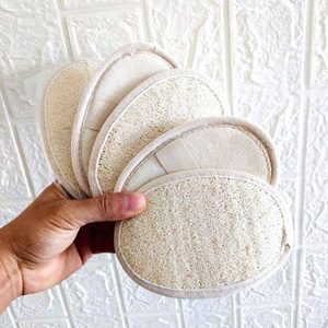 Oval Shape Organic Loofah Bath Sponge Exfoliating Body Care Sustainable Shower Sponge Wholesale Hotel Amenities Supply - Product Image 3