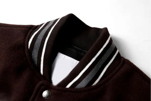 High Quality Black Leather Sleeves and Green Wool Varsity Jacket Custom Letterman Jacket Cheap Custom Varsity Jacket - Product Image 5