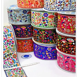 Luxury Floral Embroidered 100% Polyester Eco-Friendly Vintage Lace Trim Large Width Fabric <b>for</b> <b>Wedding</b> Dresses Garment - Product Image 1