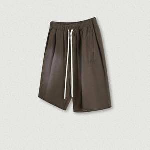 Pantalones Cortos de Moda 2026, Estilo Vintage, con Borde Crudo, Felpa Francesa, 100% Algodón, Casuales, para Hombre, para Correr, Fitness, Lavado Ácido - Product Image 4