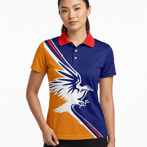 Polo de Manga Corta para Hombre con Estampado Abstracto en Bloques de Color Rosa, Azul y Blanco, de Secado Rápido, Tejido de Poliéster, Corte Casual - Product Image 5