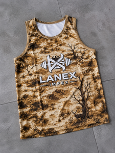 เสื้อกล้ามออกกำลังกายลายพรางทะเลทรายสำหรับผู้ชาย แบบซับลิเมชั่น เสื้อกีฬาฟิตเนส แขนกุด สำหรับเพาะกาย ออกกำลังกาย และเล่นกีฬา - Product Image 6