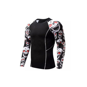 Men BJJ Rash Guard UPF50 Full Sleeve MMA <b>Compression</b> <b>Shirt</b> Breathable Swim <b>Shirt</b> Printed Custom Logo OEM ODM Wholesale - Product Image 2