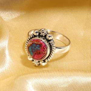 Pink Spiny Oyster Turquoise 925 Sterling <b>Silver</b> Gemstone Handmade Jewelry <b>Ring</b> Sterling <b>Silver</b> <b>Ring</b> <b>Statement</b> <b>Ring</b> Gift For Love - Product Image 3