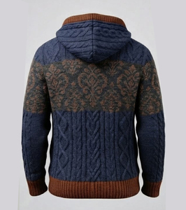 Sweat à capuche d'hiver en coton tricoté 100% premium, impression numérique de logo personnalisé, vente en gros, molleton bouclette épais, pull unisexe vierge - Product Image 5