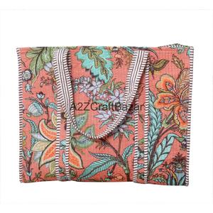 Indian Wholesale 100% Cotton Tote <b>Bag</b> with <b>Long</b> Handle Closure for Women Shoulder Shopping Gift Birthday Spring Summer Winter - Product Image 2