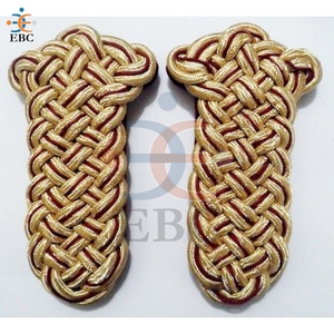 สายสะพายเครื่องแบบ OEM,ทองคำแท่งสีเงินชุดยูนิฟอร์มสายสะพายไหล่นอตปักหมุดสายโซ่ - Product Image 1