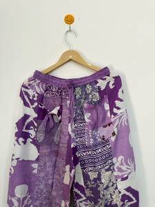 Patchwork Rayon High Waist Harem Pants Boho Hippie Printed Wide Leg Quick Dry <b>Summer</b> Ethnic Festival Casual Unisex <b>Trousers</b> - Product Image 2