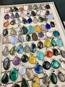 Colgantes de Piedras Preciosas Mixtas, Labradorita, Colgante de Moda en Tendencia, Piedras Naturales para Mujer, Mezcla de Colores - Product Image 4