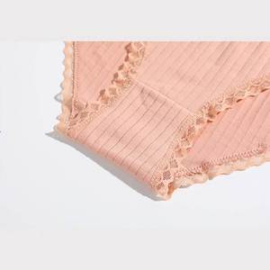 Ropa Interior Femenina Suave de Algodón, Bragas Sin Costuras de Cintura Media, Lencería a Rayas, Bragas Bikini Transpirables, Logotipo Femenino, Calidad Premium - Product Image 3