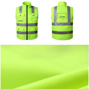 Chaleco de Seguridad Profesional de Alta Visibilidad ANSI Clase 1 con Bolsillos, Cierre, Reflectante, Impermeable, LED Intermitente y Logotipo Personalizado para Hombre - Product Image 5