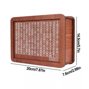 Hucha de madera con contador de dinero y capacidad de 10000, caja de ahorros práctica - Product Image 2