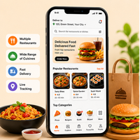 Solución Integral para Entrega de Comida, Listado de Restaurantes, Seguimiento de Pedidos, Gestión de Entregas, Versión Empresarial para Android y MAC, en Stock