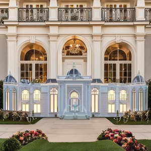 Arco DE BODA elevación frontal/arco telón de fondo boda/elevación frontal arco de boda Mandap con Pilar romano para decoración de boda - Product Image 4