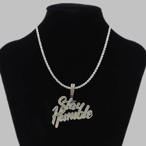 Breloques Lettres OG en Argent 925, Taille Ronde Brillante, Micro-Sertissage à Griffes, Plaqué Rhodium, Bijoux Unisexe Hiphop - Product Image 6