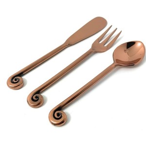 Ensemble de 3 couverts en acier inoxydable de haute qualité avec manche en spirale élégant - Product Image 1