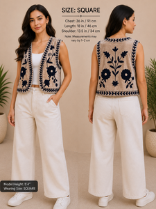 Abrigo Corto de Terciopelo Floral para Mujer con Logotipo Frontal RAJASTHANI TEXTILE, Cierre de Pullover de Poliéster/Algodón - Product Image 5