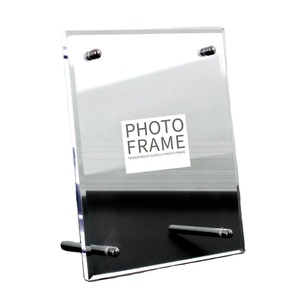 Wholesale Clear <b>Acrylic</b> Photo <b>Frame</b> Magnetic <b>Acrylic</b> Picture <b>Frame</b> Stand Desktop Lucite Sign Holder for Tabletop Display <b>Frame</b> - Product Image 1
