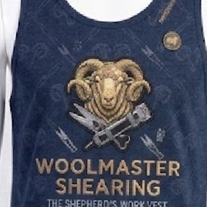Gilet sans manches pour la tonte des moutons, conception à longue traîne, en coton doux, personnalisation de marque, vente en gros OEM/ODM - Product Image 6