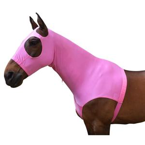 Capucha de caballo de Spandex con logotipo personalizado de alta calidad, tachuela de caballo equino indio con cremallera, recién llegado, diseño personalizado - Product Image 1