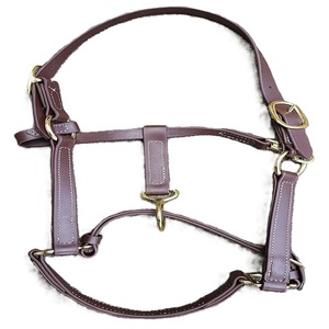 Brown Plain Leather Horse <b>Halter</b> Double Stitched Handmade Custom Adjustable Genuine Leather Horse Racing <b>Halter</b> and accessories - Product Image 6