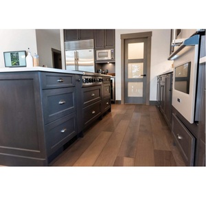 CANA Armoires de cuisine sur mesure, Hotte de cuisine en bois, Armoire de rangement murale de cuisine haut de gamme de style transitionnel en bois veiné chaud, Vente en gros - Product Image 3