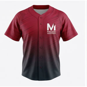 Custom Sublimation Baseball Jersey Professional <b>Athletic</b> Fit Breathable Mesh Fabric Team Gear Sports Wear Supplier - Product Image 1