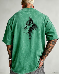 T-shirt Homme Oversize en Jersey 100% Coton Délavé au Sable, Manches Courtes, Col Rond, Style Vintage Usé, Streetwear, 320g Hardihood - Product Image 2
