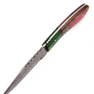Cuchillo de Caza Personalizado Hecho a Mano con Acero de Damasco OEM de Alta Calidad, con Punta Caída y Hoja Recta, Mango de Madera para Uso en Campamentos - Product Image 5