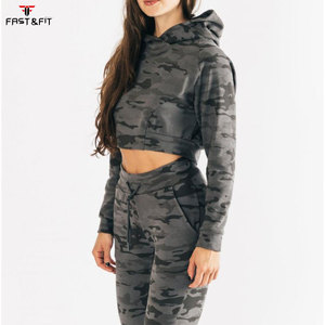 Women's 100% Cotton Comfort Fitness Jacket Loose Thick Front Zipper Breathable Quick Dry Waterproof Sports <b>Cropped</b> <b>Top</b> <b>Hoodie</b> - Product Image 2