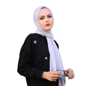 Châle en coton de haute qualité pour femmes, hijab, écharpe islamique traditionnelle pour femmes musulmanes adultes, printemps, anti-transpiration, super léger - Product Image 1