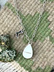 Handmade Turquoise <b>Necklace</b> Sterling Silver <b>Boho</b> Southwestern Statement Jewelry Natural Gift for Her - Product Image 2