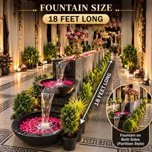 Nouvelle Arrivée Fontaine d'eau cascade multi-niveaux de luxe en FRP pour extérieur, jardin, cour, aménagement paysager, cloison décorative, séparateur de pièce, nouveauté - Product Image 4