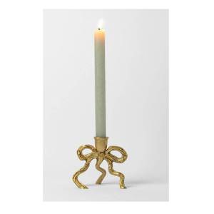 Candelabro de Metal con Base Tallada en Forma de Lazo en Acabado Dorado, Decoración para Mesa de Comedor, Candelabro para Repisa de Chimenea, para Ocasiones Especiales - Product Image 5
