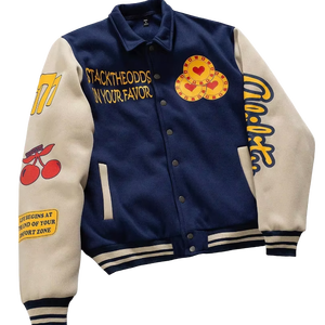 Chaquetas de Invierno Personalizadas para Hombre con Parches Bordados, Chaqueta Varsity con Mangas de Lana y Cuero, Ropa Urbana Personalizada de Alta Calidad - Product Image 3